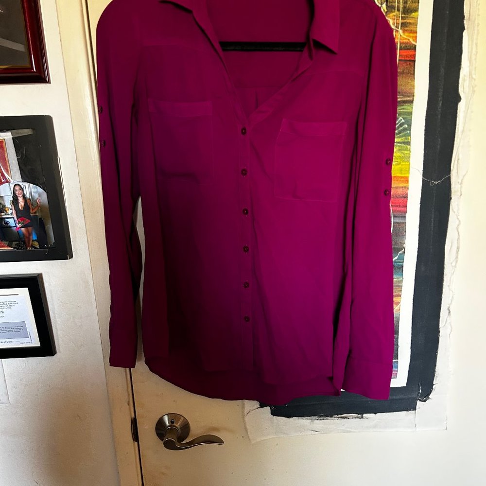 EUC Medium Dark Purple Express Blouse
